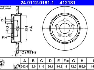 Disc frana ATE 24.0112-0181.1 – FORD | AutoRival