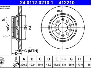Disc frana ATE 24.0112-0210.1 – FORD | AutoRival