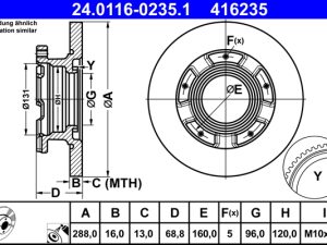 Disc frana ATE 24.0116-0235.1 – FORD | AutoRival