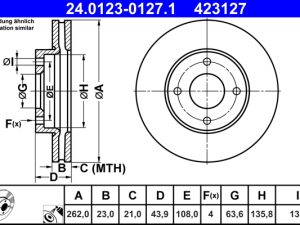 Disc frana ATE 24.0123-0127.1 – FORD | AutoRival
