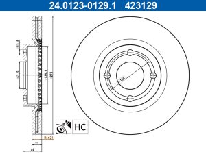 Disc frana ATE 24.0123-0129.1 – FORD | AutoRival