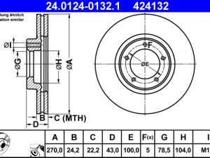 Disc frana ATE 24.0124-0132.1 – FORD | AutoRival