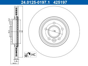 Disc frana ATE 24.0125-0197.1 – FORD | AutoRival
