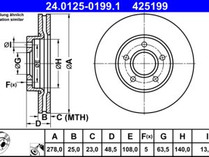 Disc frana ATE 24.0125-0199.1 – FORD | AutoRival