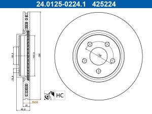 Disc frana ATE 24.0125-0224.1 – FORD | AutoRival