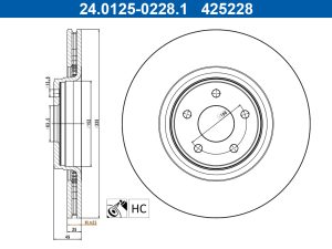 Disc frana ATE 24.0125-0228.1 – FORD | AutoRival