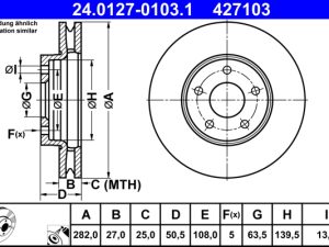 Disc frana ATE 24.0127-0103.1 – FORD | AutoRival