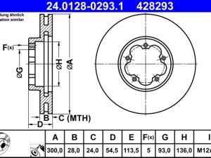 Disc frana ATE 24.0128-0293.1 – FORD | AutoRival