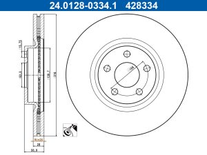 Disc frana ATE 24.0128-0334.1 – FORD | AutoRival