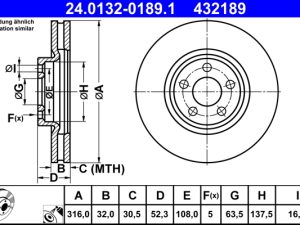 Disc frana ATE 24.0132-0189.1 – FORD | AutoRival