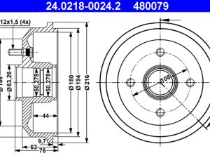Tambur frana ATE 24.0218-0024.2 – FORD | AutoRival