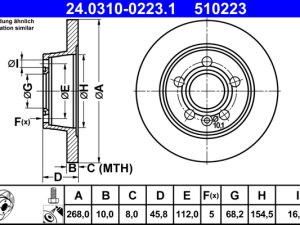 Disc frana ATE 24.0310-0223.1 – FORD | AutoRival