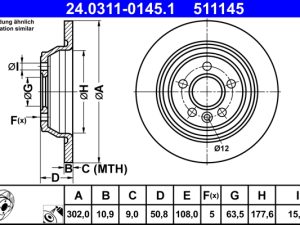 Disc frana ATE 24.0311-0145.1 – FORD | AutoRival