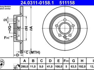 Disc frana ATE 24.0311-0158.1 – FORD | AutoRival