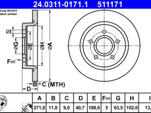 Disc frana ATE 24.0311-0171.1 – FORD | AutoRival