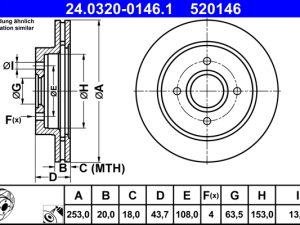 Disc frana ATE 24.0320-0146.1 – FORD | AutoRival