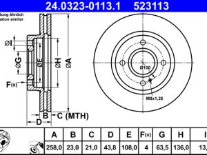 Disc frana ATE 24.0323-0113.1 – FORD | AutoRival