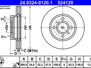 Disc frana ATE 24.0324-0120.1 – FORD | AutoRival