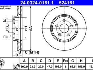 Disc frana ATE 24.0324-0161.1 – FORD | AutoRival