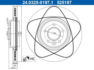 Disc frana ATE 24.0325-0197.1 – FORD | AutoRival