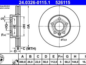 Disc frana ATE 24.0326-0115.1 – FORD | AutoRival