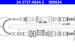 Cablu frana de parcare ATE 24.3727-0624.2 – FORD | AutoRival