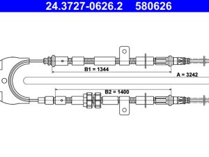 Cablu frana de parcare ATE 24.3727-0626.2 – FORD | AutoRival