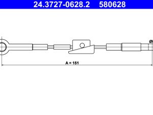 Cablu frana de parcare ATE 24.3727-0628.2 – FORD | AutoRival