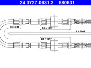 Cablu frana de parcare ATE 24.3727-0631.2 – FORD | AutoRival