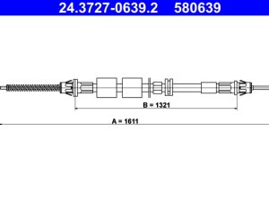 Cablu frana de parcare ATE 24.3727-0639.2 – FORD | AutoRival