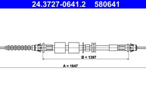 Cablu frana de parcare ATE 24.3727-0641.2 – FORD | AutoRival
