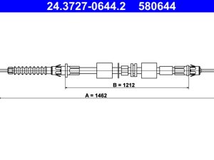 Cablu frana de parcare ATE 24.3727-0644.2 – FORD | AutoRival