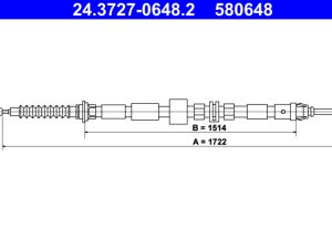Cablu frana de parcare ATE 24.3727-0648.2 – FORD | AutoRival