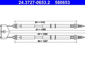 Cablu frana de parcare ATE 24.3727-0653.2 – FORD | AutoRival