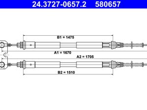 Cablu frana de parcare ATE 24.3727-0657.2 – FORD | AutoRival