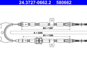 Cablu frana de parcare ATE 24.3727-0662.2 – FORD | AutoRival