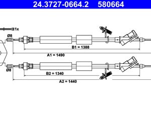 Cablu frana de parcare ATE 24.3727-0664.2 – FORD | AutoRival