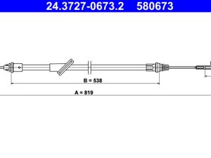 Cablu frana de parcare ATE 24.3727-0673.2 – FORD | AutoRival