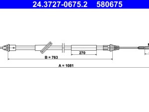 Cablu frana de parcare ATE 24.3727-0675.2 – FORD | AutoRival