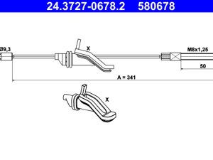 Cablu frana de parcare ATE 24.3727-0678.2 – FORD | AutoRival