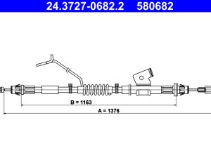 Cablu frana de parcare ATE 24.3727-0682.2 – FORD | AutoRival