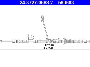 Cablu frana de parcare ATE 24.3727-0683.2 – FORD | AutoRival
