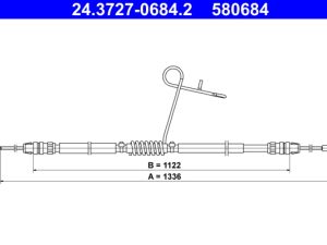 Cablu frana de parcare ATE 24.3727-0684.2 – FORD | AutoRival