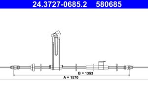Cablu frana de parcare ATE 24.3727-0685.2 – FORD | AutoRival