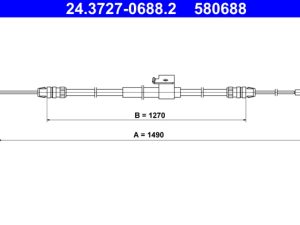 Cablu frana de parcare ATE 24.3727-0688.2 – FORD | AutoRival
