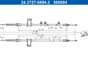 Cablu frana de parcare ATE 24.3727-0694.2 – FORD | AutoRival