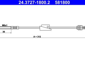 Cablu frana de parcare ATE 24.3727-1800.2 – FORD | AutoRival