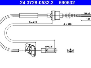 Cablu ambreiaj ATE 24.3728-0532.2 – FORD | AutoRival