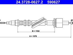 Cablu ambreiaj ATE 24.3728-0627.2 – FORD | AutoRival