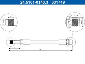 Furtun frana ATE 24.5101-0140.3 – FORD | AutoRival